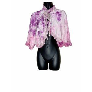 Vintage Custom Tie Dyed Lingerie Cropped Cape Size Large
